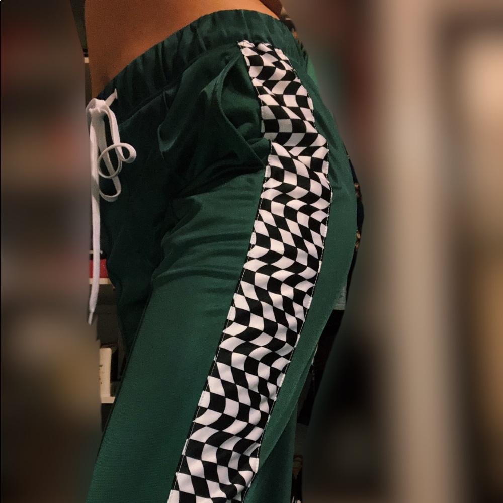 Green Pants w side Design